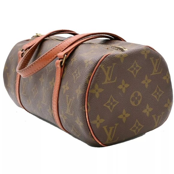 LOUIS VUITTON Logo PAPILLON 30 Hand Bag Monogram Leather Brown - Picture 2 of 14